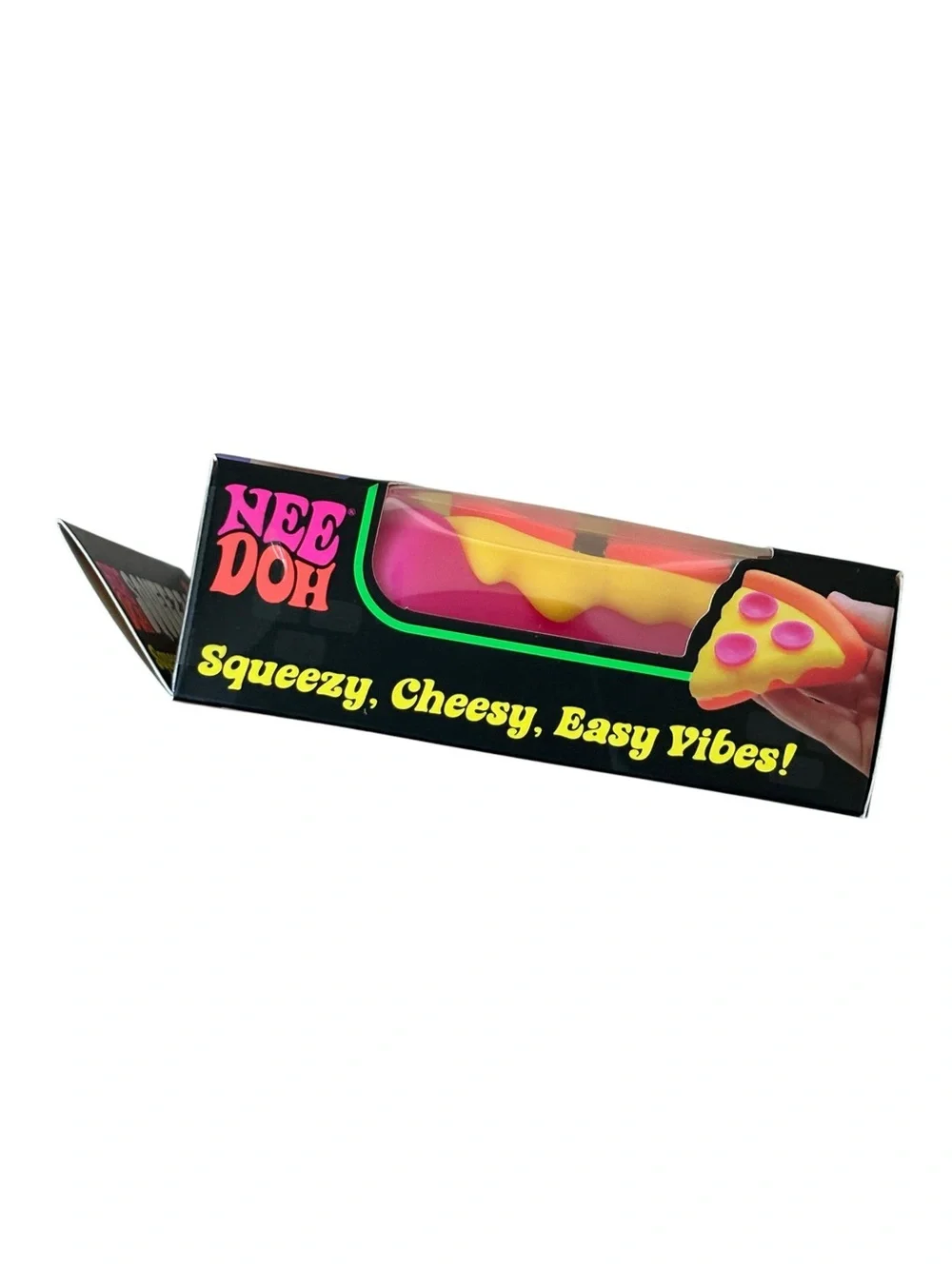 Needoh NEW Pizza Squeezza Squishy Pink Crust Authentic Fidget NIB